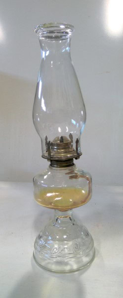 Antique Glass Oil Lamp for sale