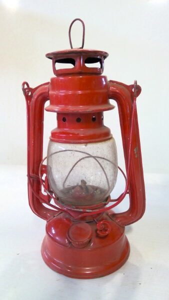 Vintage Made in China Red Barn Lantern for sale