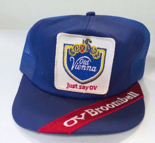 Vintage Old Vienna Beer Broomball Snapback Hat for sale