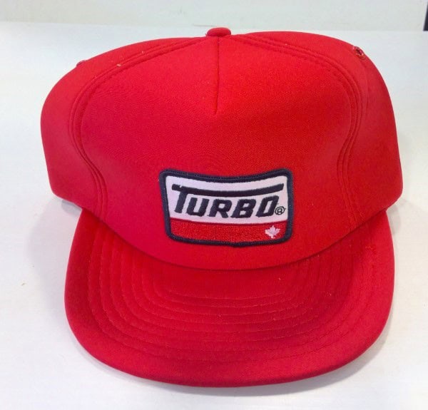 Vintage Turbo Gas Snapback Hat (Full Foam Red) for sale