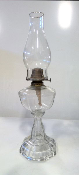 Antique Glass Oil Lamp for sale