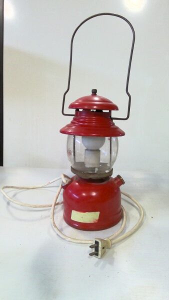 Vintage Home Made Electric Lamp Lantern for sale