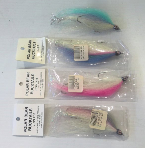 Lot of 4 Polar Bear Bucktails Fishing Lures for sale