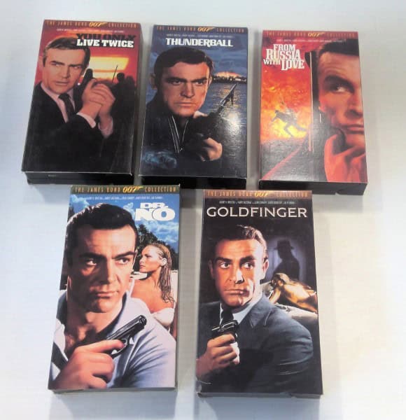 Lot of Five James Bond VHS (Sean Connery) for sale on heinventures.ca