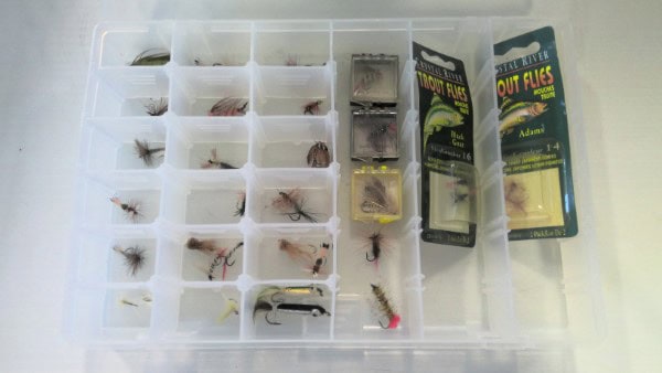 Plano Organizer full of fishing flies assortment for sale