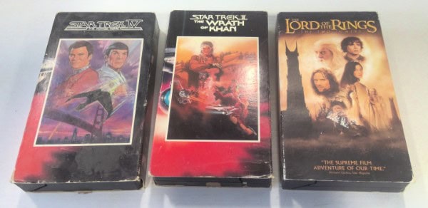 Lot of Three Assorted VHS: Star Trek and The Lord of the Rings for sale on Hein Ventures' Online Store