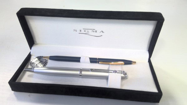 Vintage Sigma Ball Point Pen Set (2 Pens) for sale