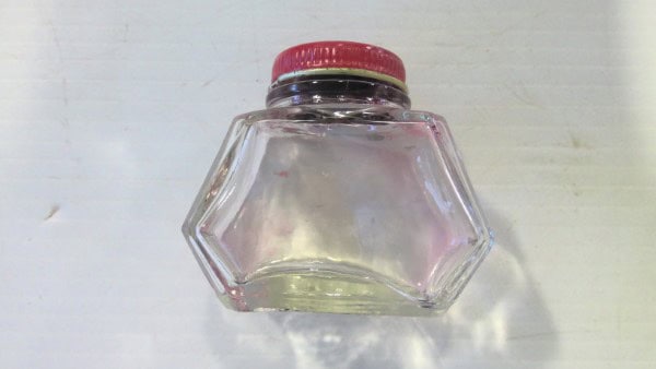 Vintage Waterman's Red Ink Bottle (with lid) for sale