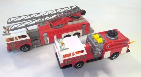 Vintage Majorette Toy Fire Trucks Lot of 2 for sale