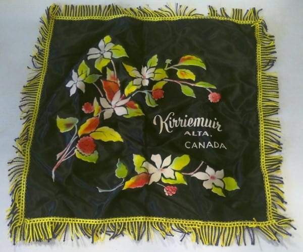 Rare Vintage Kirriemuir Alberta Velvet Pillow Case for sale