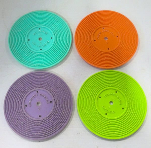 Set of 4 Vintage Fisher Price Music Records - (For Toy Record Player) for sale