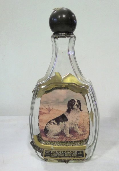 Vintage 1970s Jim Beam Whiskey Collectible Bottle Springer Spaniel J. Lockhart for sale