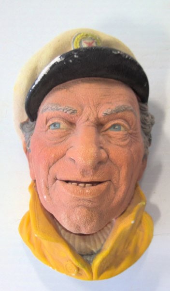 Vintage England Legend Products Skipper - Chalkware Head for sale