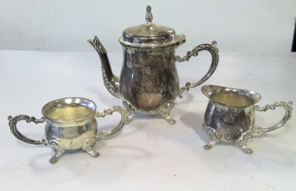 Vintage Tea Set - Silver Plate Small Single Serve Tea Set for sale