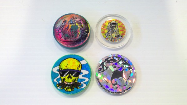 Lot of 4 1990s Pog Plastic Slammers for sale