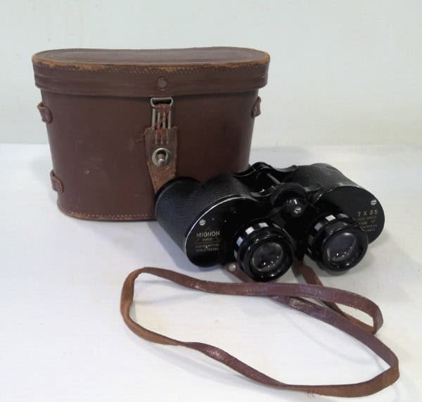 Vintage Mignon Super 7x35 Wide Angle Binoculars with Case for sale