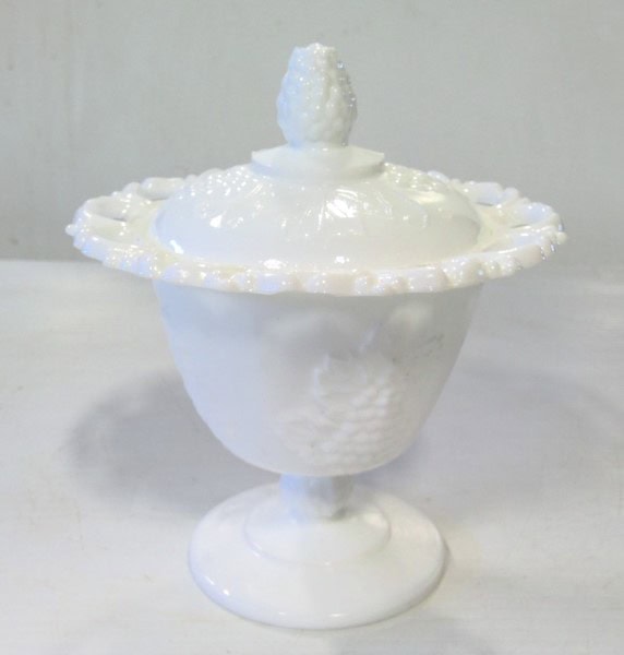 Vintage Indiana Glass Footed Dish With Lid for sale