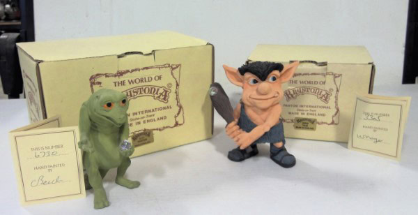 Krystonia #3909 "TAG" & #3721 "Pooter" Collectable Figurines for sale