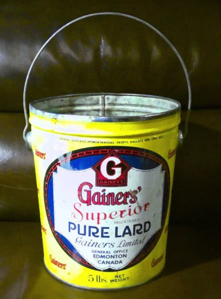 Gainers' Superior Pure Lard 5LB Tin for sale