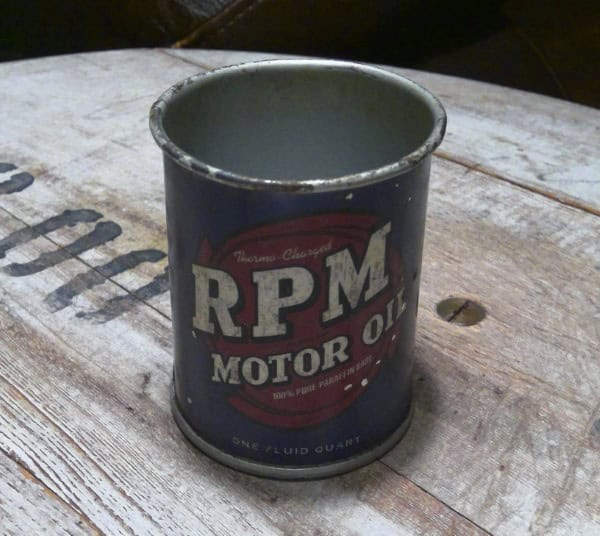 Small Vintage RPM Motor Oil Tin for sale