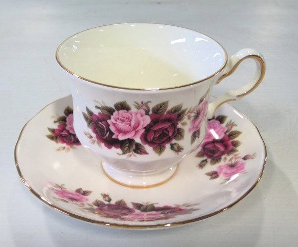 Vintage Queen Anne Bone China Tea Cup & Saucer for sale