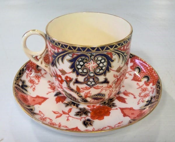 Royal Crown Derby English Bone China 'Kings' Pattern Demitasse Tea Cup & Saucer for sale