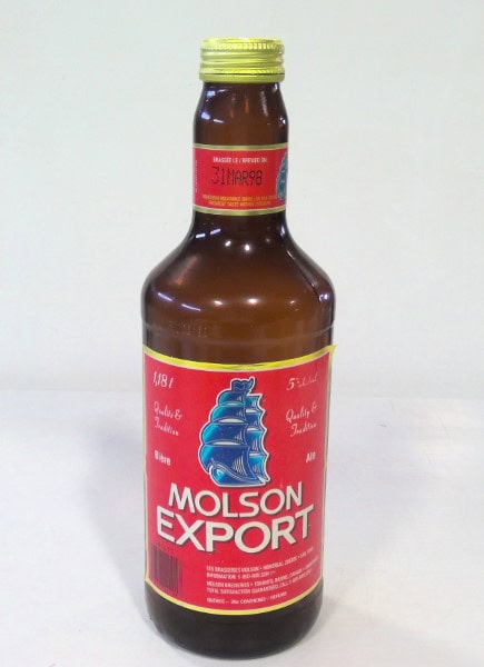 Vintage 1998 Molson Export 1.18L Glass Bottle (Empty) for sale