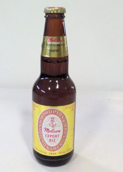 Vintage Molson Export 341ml Bottle - Unopened for sale