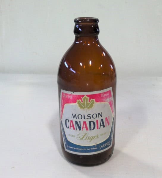 Vintage 1970s Molson Canadian Stubby Bottle (Empty) for sale