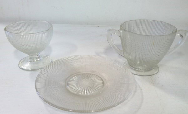 Mid Century Modern Dominion Glass - Clear Glass lot of dishes for sale