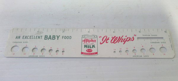 Vintage Alpha Milk Advertising 6" Sewing Ruler for sale