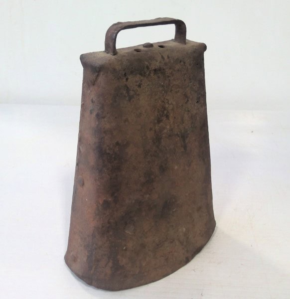 Large Antique Metal Cow Bell for sale