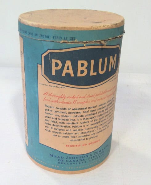 Vintage Canadian Mead's Pablum Cardboard Container C.1940s for sale