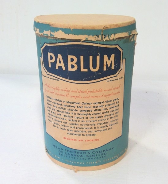 Vintage Canadian Mead's Pablum Cardboard Container C.1940s for sale