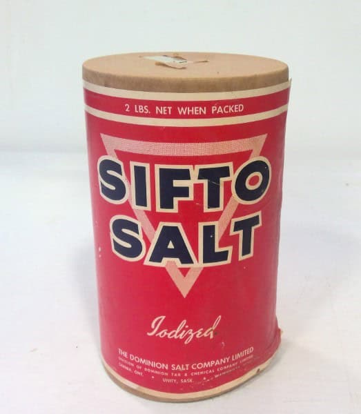 Rare Vintage Sifto Salt Cardboard Container for sale