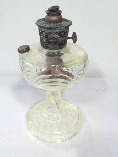 Antique Aladdin Glass Oil Lamp - Base and Burner Only for sale