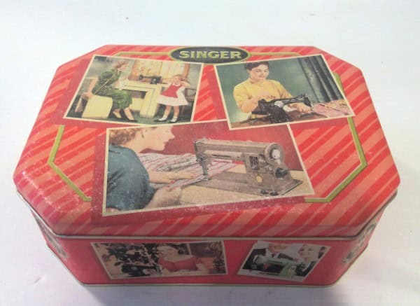 Collectable Singer Sewing Advertising Tin for sale