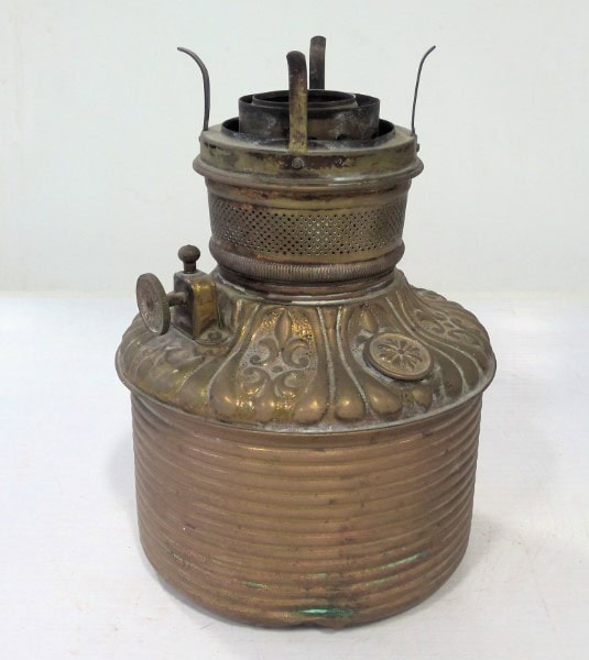 Antique Brass Kerosene Oil Lamp for sale