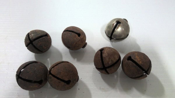 Lot of 7 Vintage Sleigh / Harness Bells 1.25" for sale