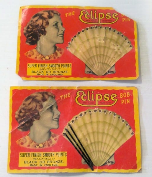 1930s The Eclipse Bob Pin Cardboard Holders / Advertising. for sale