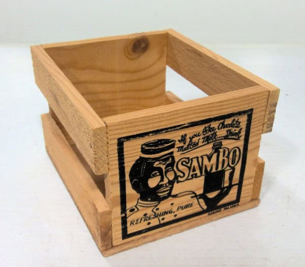 Vintage Sambo Malted Milk - Small Wood Box for sale