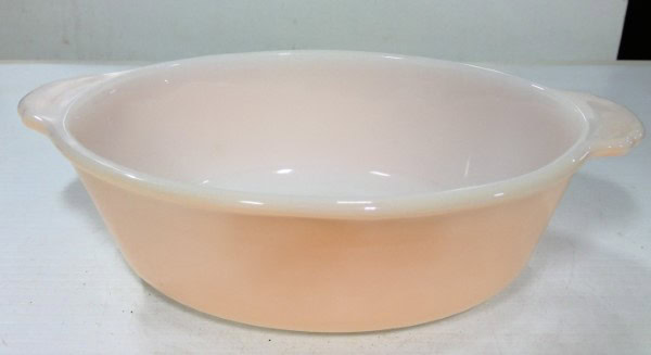 Vintage Fire King Peach Luster #467 Oval 1.5qt Baking Dish for sale