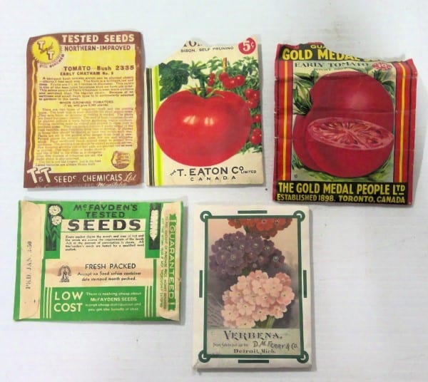 Lot of Vintage Vegetable Seed Packages for sale