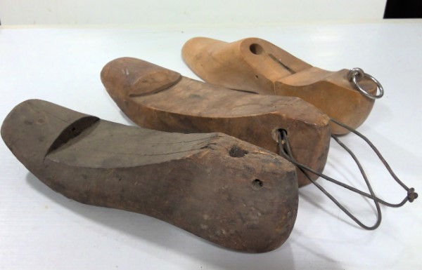 Lot of 3 Antique Wooden Shoe Forms for sale