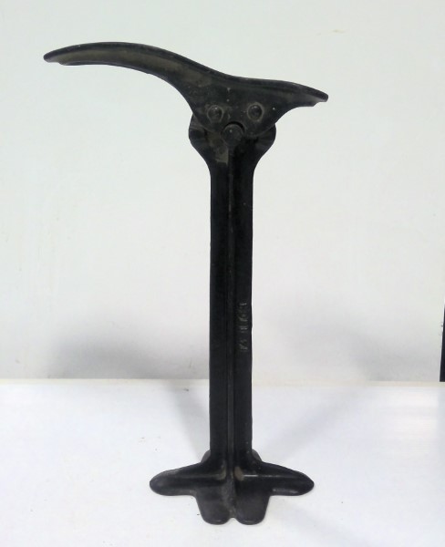 Cast Iron Antique Vintage Cobbler 14" Shoe Form & Stand for sale