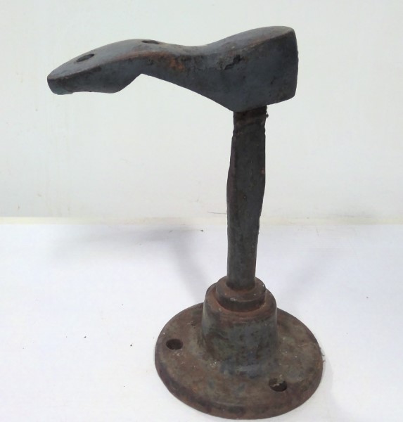 Cast Antique Vintage Cobbler Shoe Form & Stand for sale