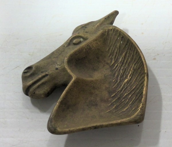 Vintage Brass Horse Pin Dish for sale