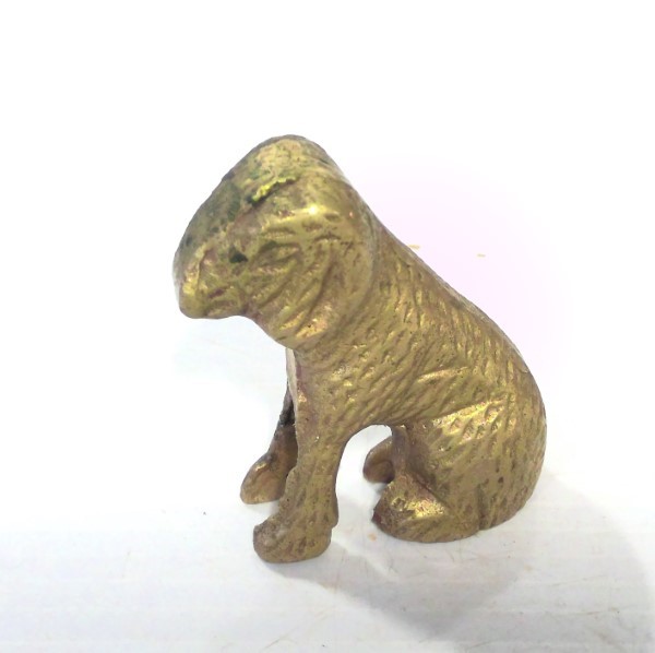 Vintage Small Brass Dog Figurine for sale