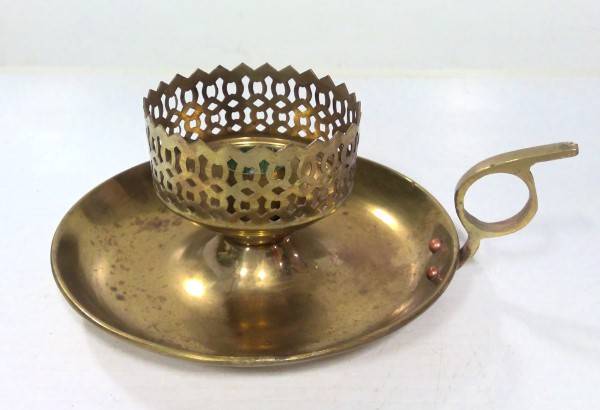 Vintage Brass Candlestick Holder - Made in India for sale