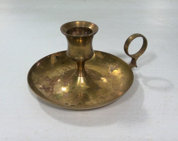 Vintage Brass Chamber Candlestick Holder for sale